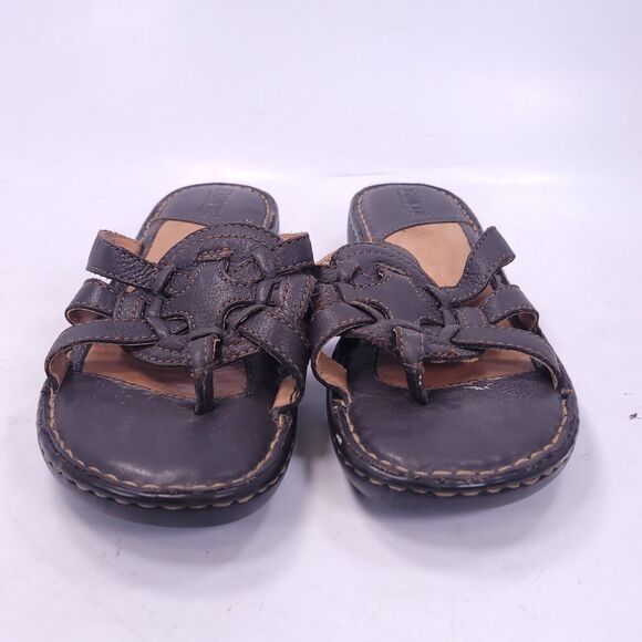 Born Slip On Casual Flip Flop Sandal Womens Size 7 38 W61899 Brown - Picture 2 of 8